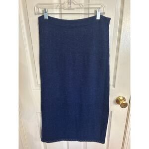 Estirpe Inca‎ Alpaca Navy Blue Skirt Womens One Size  e2